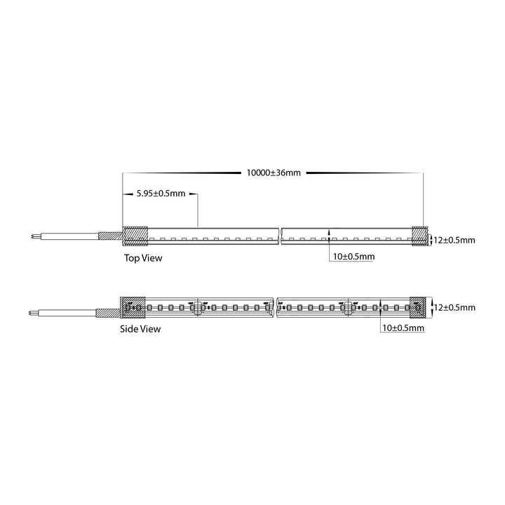 HCP-37610102 - 7.2w 24v DC 2700K IP67 Side Bend HaviFlex Flexible Neon LED Strip