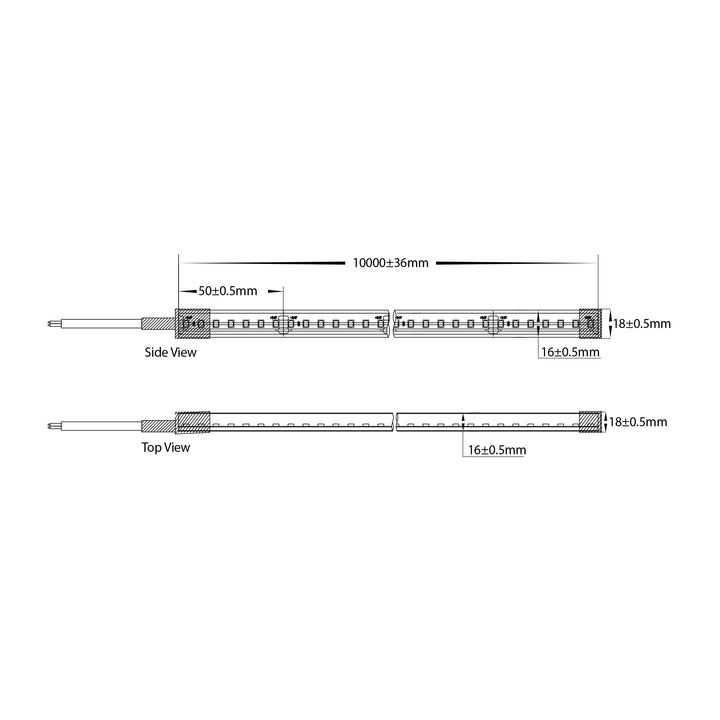 HCP-37616164 - 12w 24v DC 4000K IP67 Side Bend HaviFlex Flexible Neon LED Strip