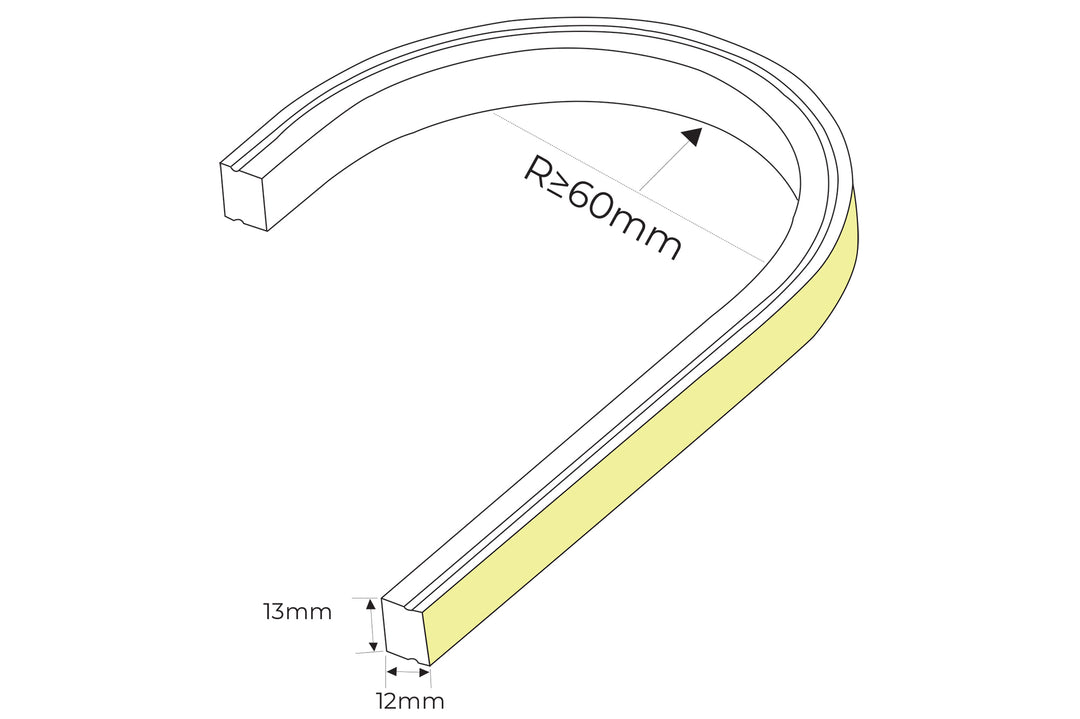 HCP-37640583 - Sauna 5w 24v DC 320LED 3000K IP67 HaviFlex Flexible Neon LED Strip