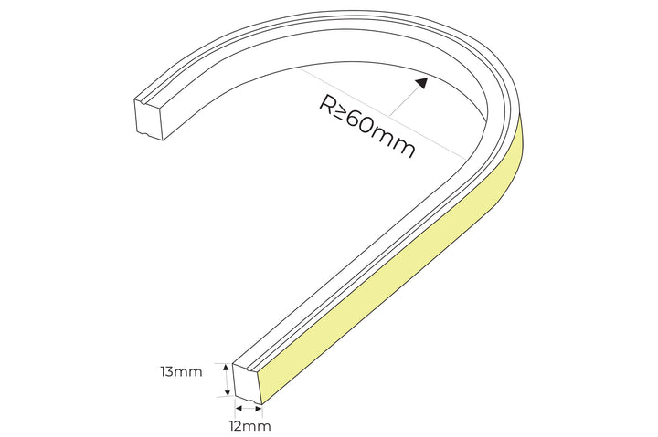 HCP-37640583 - Sauna 5w 24v DC 320LED 3000K IP67 HaviFlex Flexible Neon LED Strip