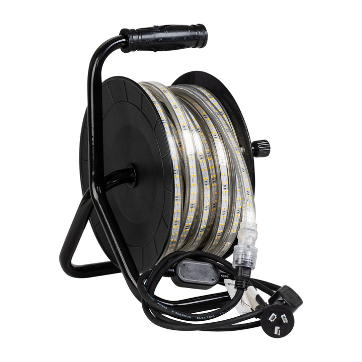 HCP-3821504 | HCP-3821505 - 12W 240v 4000k or 5000k IP65 15m Portable LED Strip Reel