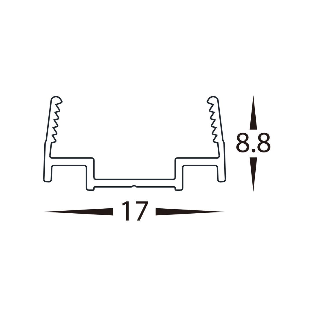 HCP-3865-Channel - Clear PC Channel to Suit 240v IP65 LED Strip