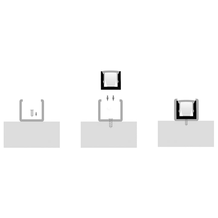 HCP-4110607 - Silver Shallow Square Micro Aluminium Profile
