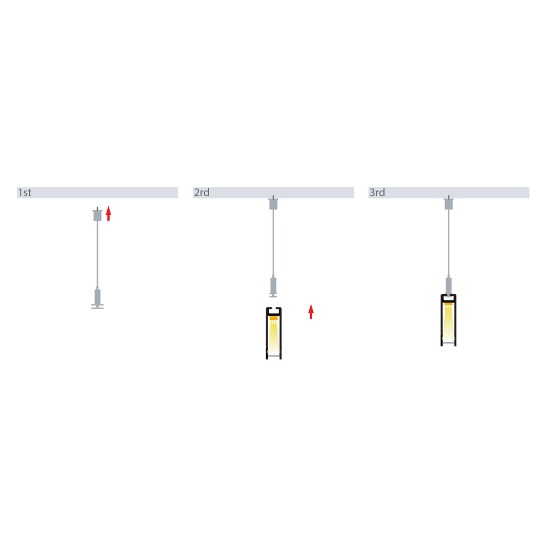 HCP-4431025 - White Suspended Aluminium Profile
