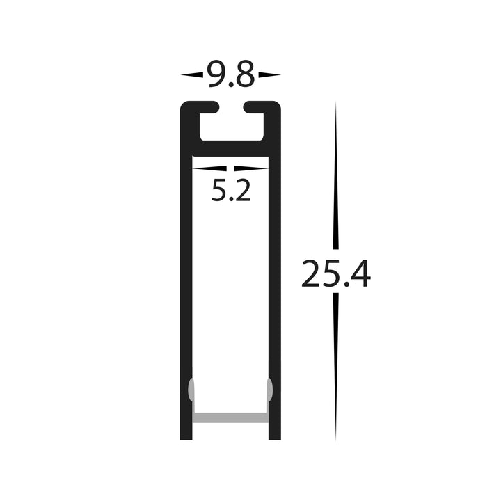 HCP-4421025 - Black Suspended Aluminium Profile