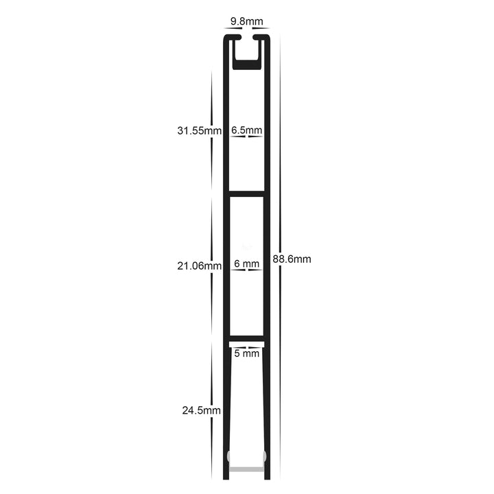 HCP-4431089 - White Suspended Aluminium Profile