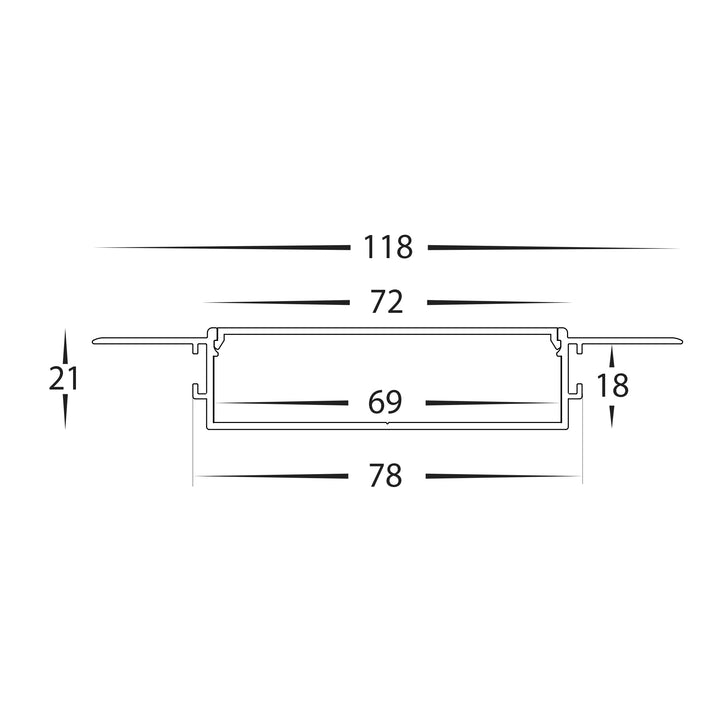 HCP-49111820 - Silver Gyprock Aluminium Profile