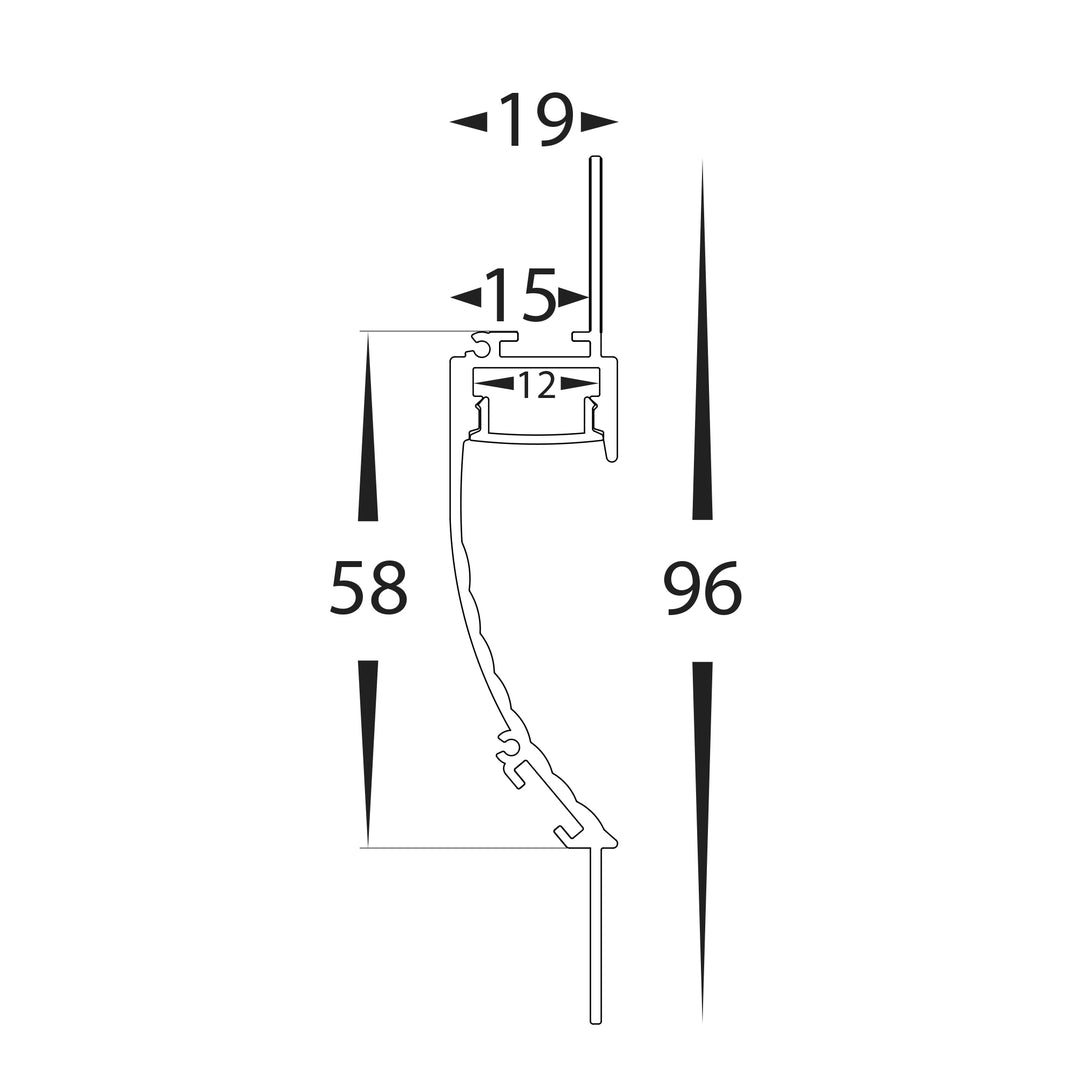 HCP-4911897 - Silver Gyprock Aluminium Profile