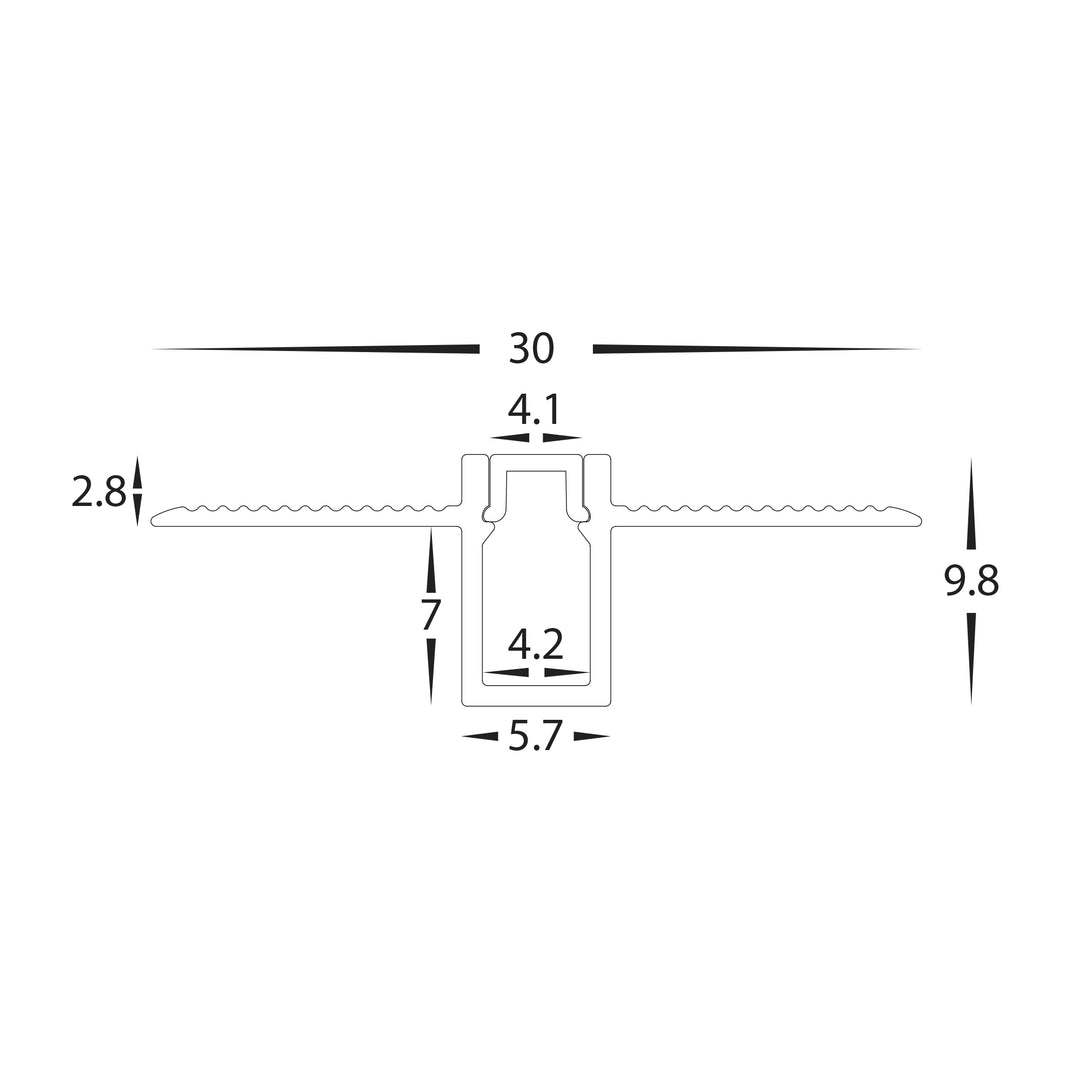 HCP-4913010 - Silver Gyprock Aluminium Profile
