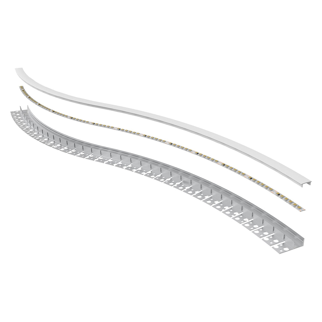 HCP-4913611-BEND - Silver Bendable Gyprock Aluminium Profile