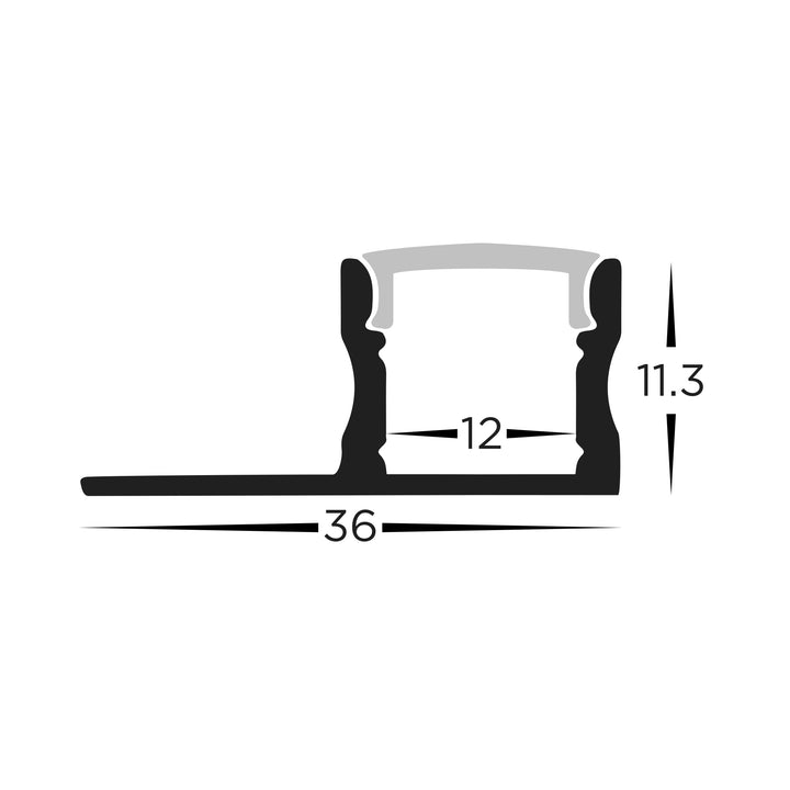HCP-4913611 - Silver Gyprock Aluminium Profile