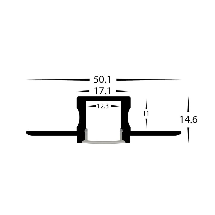 HCP-4915115 - Silver Square Gyprock Aluminium Profile