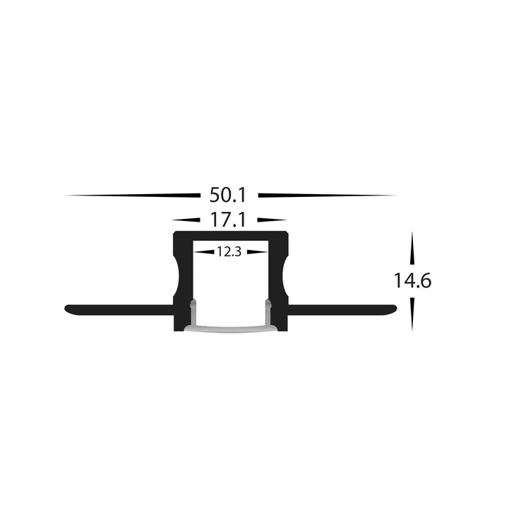 HCP-4915115-BEND - Silver Bendable Gyprock Aluminium Profile