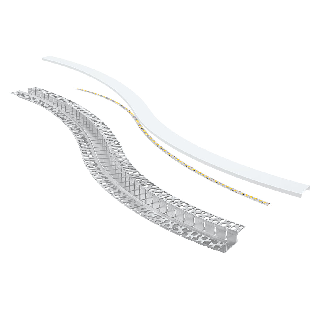 HCP-4916214-BEND - Silver Bendable Gyprock Aluminium Profile