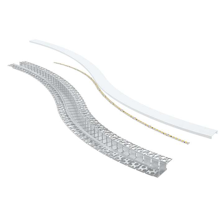 HCP-4916214-BEND - Silver Bendable Gyprock Aluminium Profile