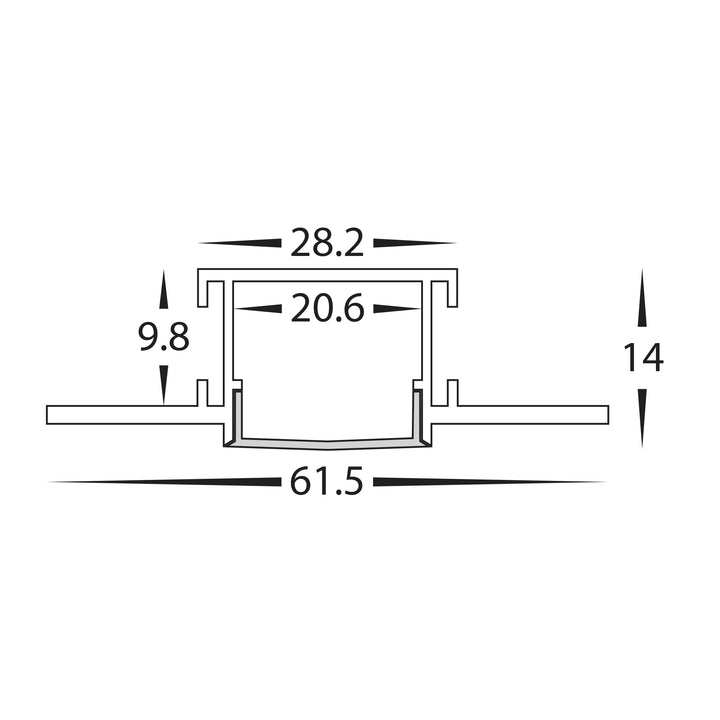 HCP-4916214 - Silver Square Gyprock Aluminium Profile