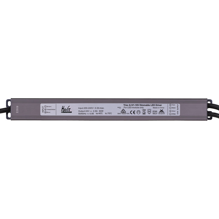 HCP-52232 - 60w 24v DC TRIAC + 0-1/10v Dimmable LED Driver