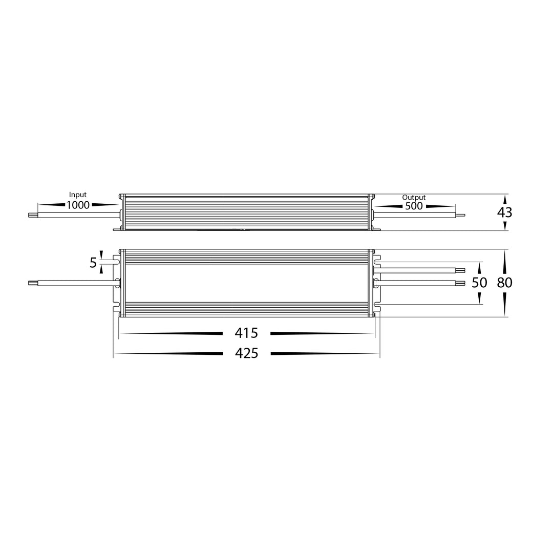HCP-52280 - 480w 24V DC Weatherproof LED Driver