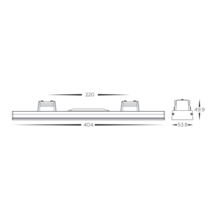 HCP-602082 | HCP-602083 | HCP-602084 | HCP-602085 - Black Triac + 0-1/10v Dimmable Linear 2 Light Downlight