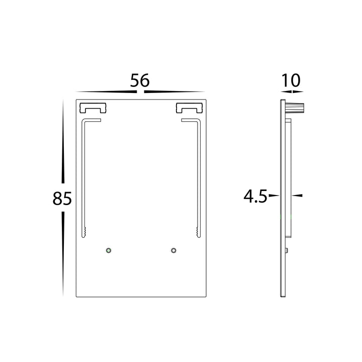 HCP-602100-EC - Black End Caps to suit Linear Modules Aluminium Profile