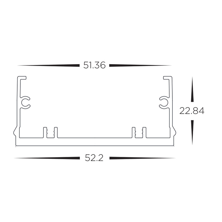 HCP-602100-IAPM | HCP-602100-IA2.5M - Black Aluminium Cover to suit Linear Modules