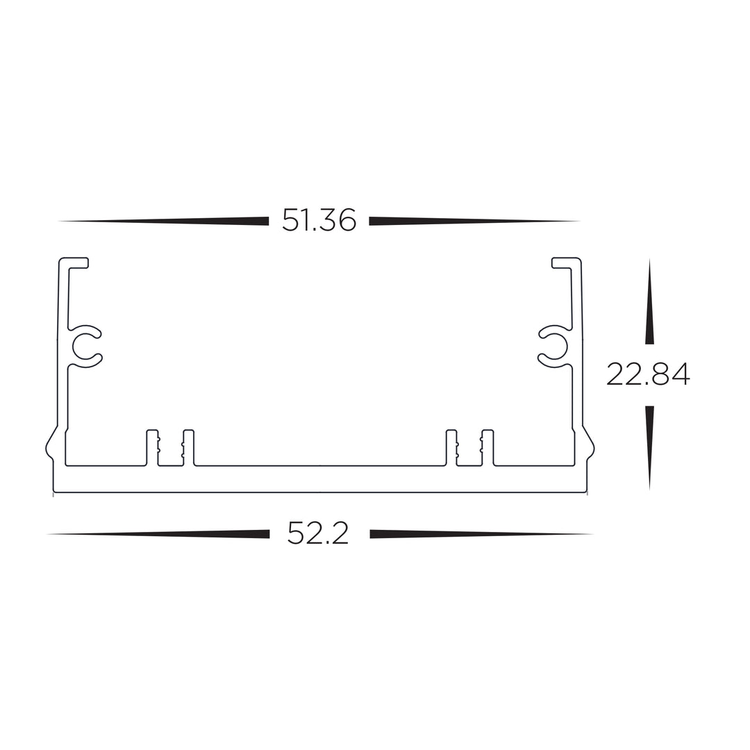HCP-603100-IAPM | HCP-603100-IA2.5M - White Aluminium Cover to suit Linear Modules