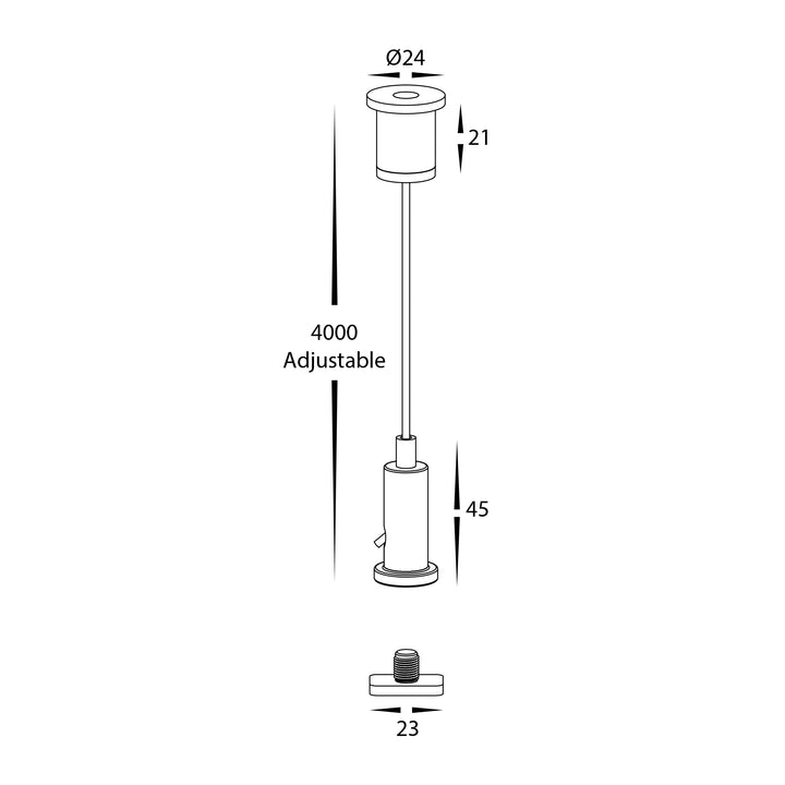 HCP-603100-CPYSUS - White Canopy + Suspension Kit to suit Proline Linear Modules