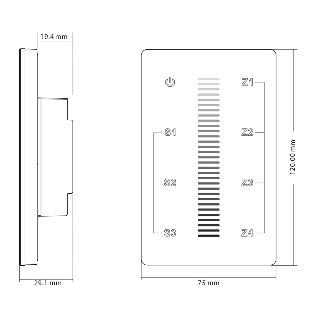 HCP-75215 - Single Coloured LED Touch Panel