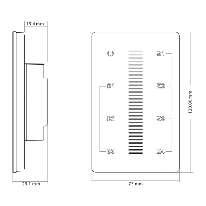HCP-75215 - Single Coloured LED Touch Panel