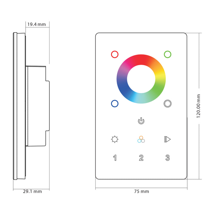 HCP-75234 - RGBC or RGBW LED Touch Panel