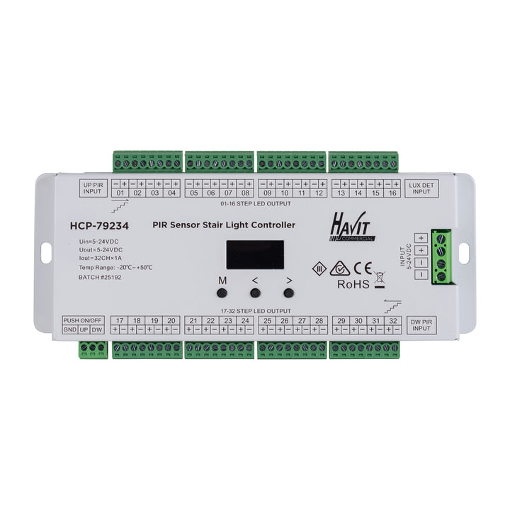 HCP-79234 - 32 Channel Sensor + Push Button LED Strip Stair Controller
