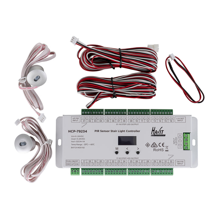 HCP-79234 - 32 Channel Sensor + Push Button LED Strip Stair Controller