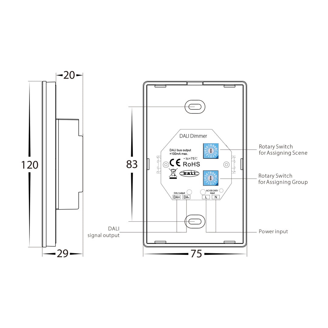 HCP-79280 - Dali DT8 Tunable Touch Panel Controller