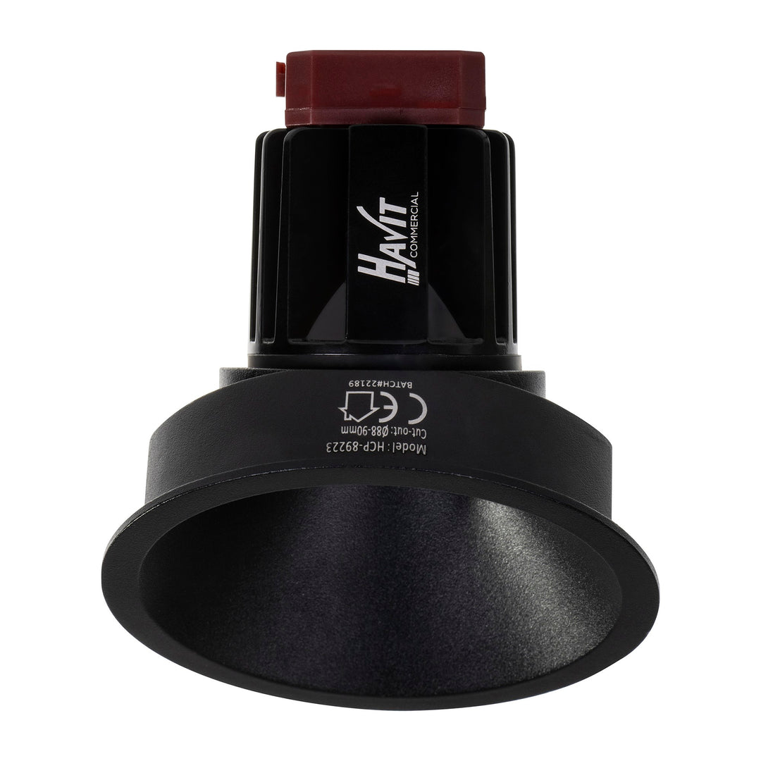 HCP-81221406 | HCP-81241406 - Black Round Fixed 6w Recessed Wall Washer LED Downlight
