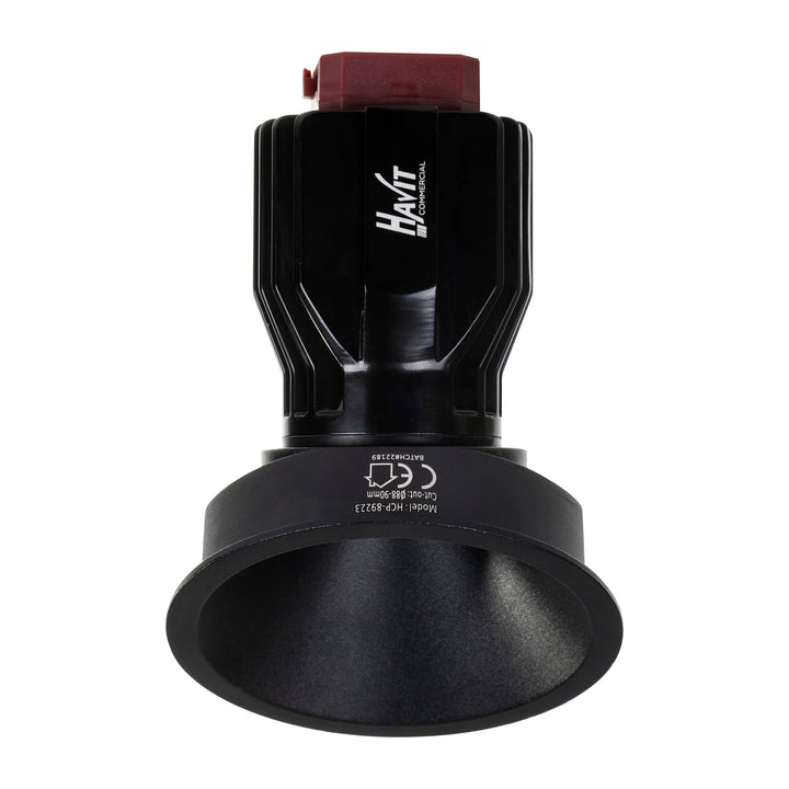 HCP-81221417 / HCP-81241417 - Black Round Fixed 17w Recessed Wall Washer LED Downlight