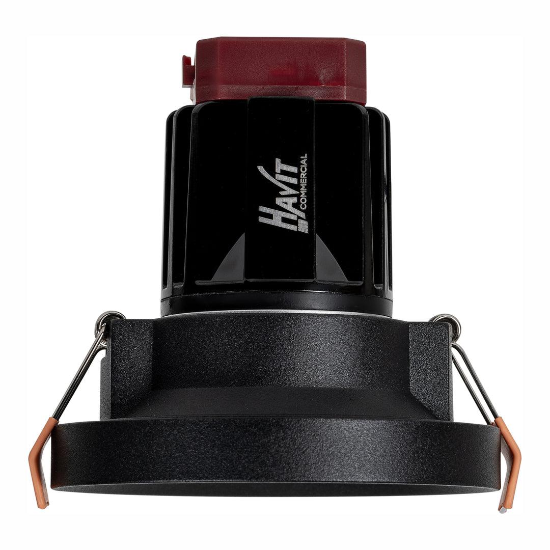 HCP-81221506 | HCP-81241506 - Black Round Fixed 6w Recessed LED Downlight