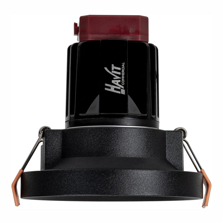 HCP-81221506 | HCP-81241506 - Black Round Fixed 6w Recessed LED Downlight