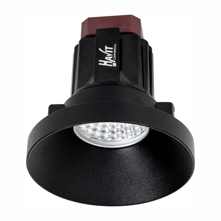 HCP-81221506 | HCP-81241506 - Black Round Fixed 6w Recessed LED Downlight
