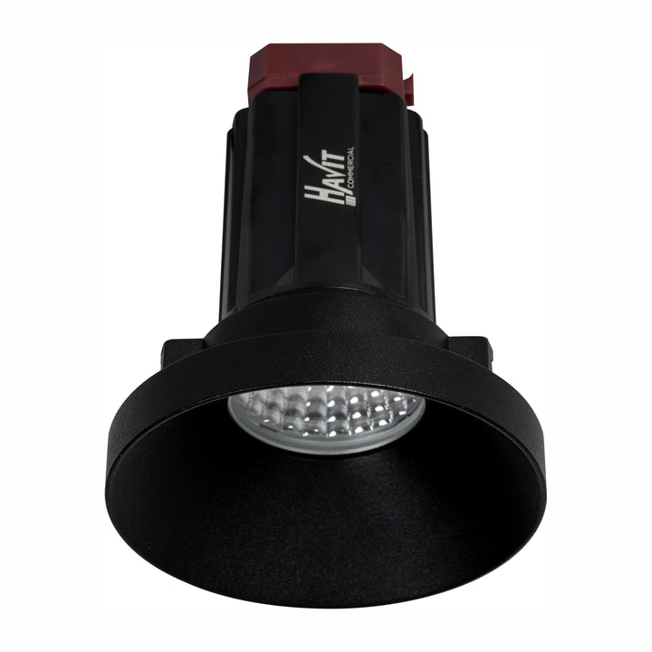 HCP-81221513 | HCP-81241513 - Black Round Fixed 13w Recessed LED Downlight