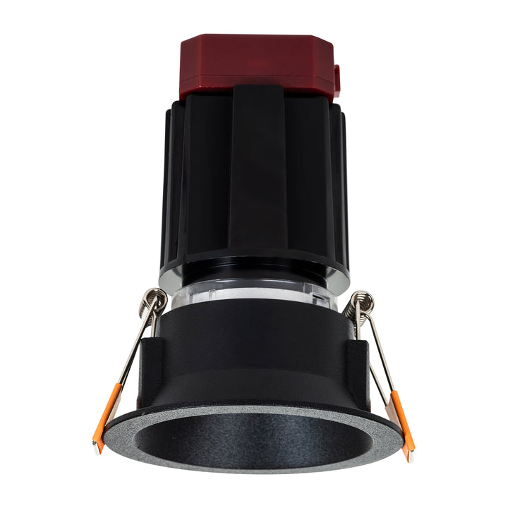 HCP-81227309 / HCP-81247309 - Black Round Fixed 9w Mini Recessed LED Downlight