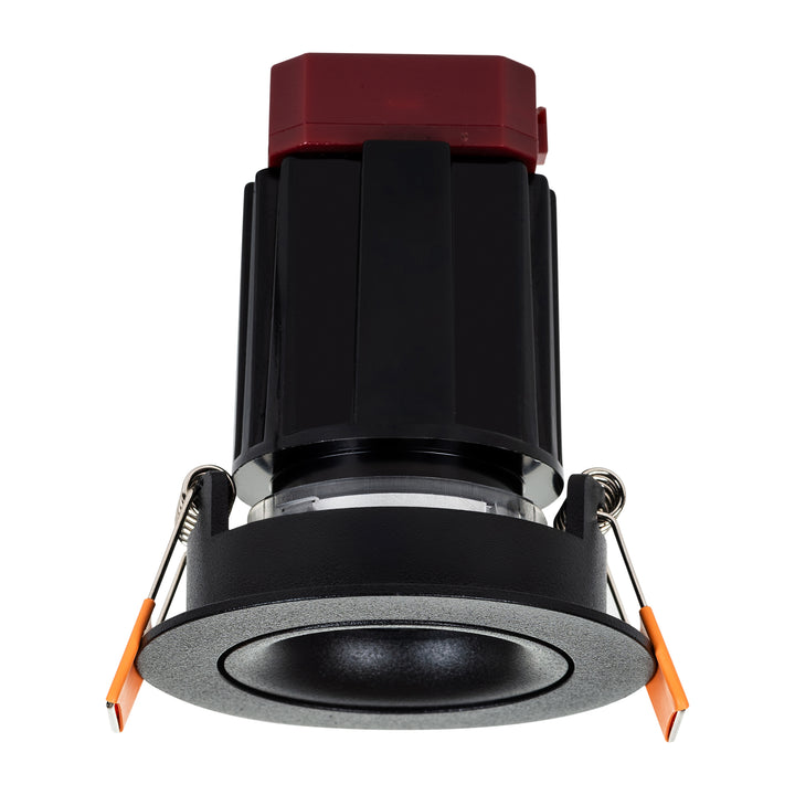 HCP-81227509 / HCP-81247509 - Black Round Tilt 9w Mini Recessed LED Downlight