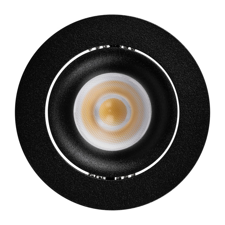 HCP-81227509 / HCP-81247509 - Black Round Tilt 9w Mini Recessed LED Downlight