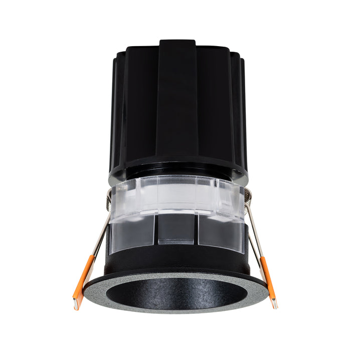 HCP-81228109 / HCP-81248109 - Black Round Fixed 9w D2W Mini Recessed LED Downlight