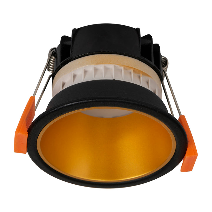 HCP-81241903 - Black with Gold Insert Dali 2 Tri Colour Fixed Deep LED Downlight