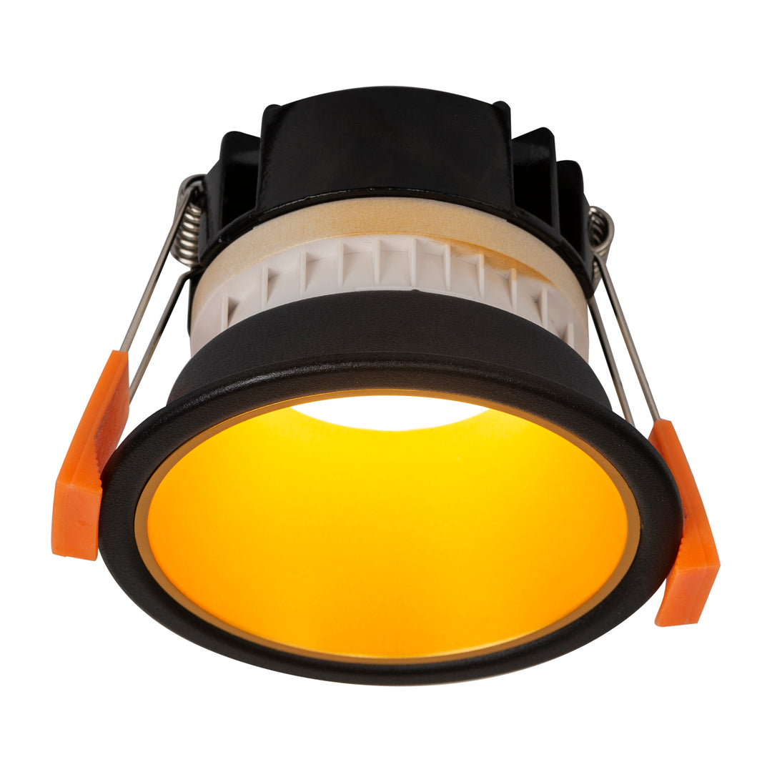 HCP-81241913 - Black with Gold Insert Fixed Dali 2 Dim to Warm LED Downlight