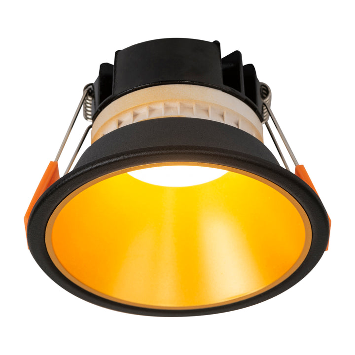 HCP-81241917 - Black with Gold Insert Fixed Dali 2 Dim to Warm LED Downlight