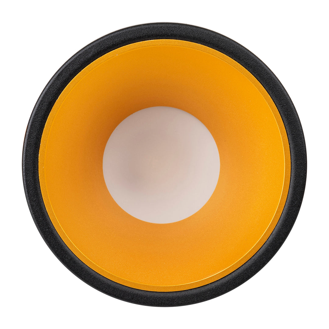 HCP-81241917 - Black with Gold Insert Fixed Dali 2 Dim to Warm LED Downlight