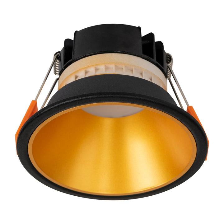 HCP-81241917 - Black with Gold Insert Fixed Dali 2 Dim to Warm LED Downlight