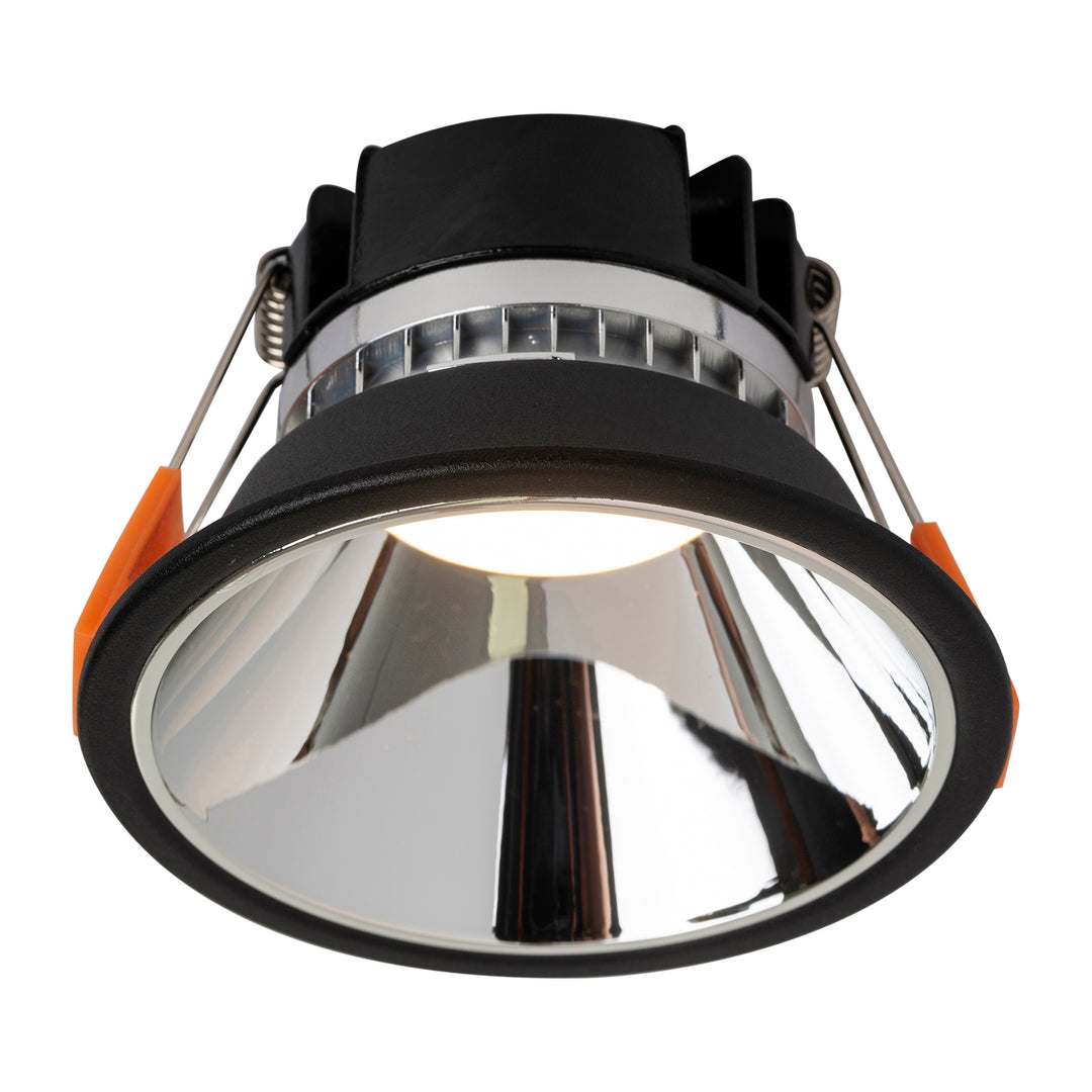 HCP-81241918 - Black with Chrome Insert Fixed Dali 2 Dim to Warm LED Downlight