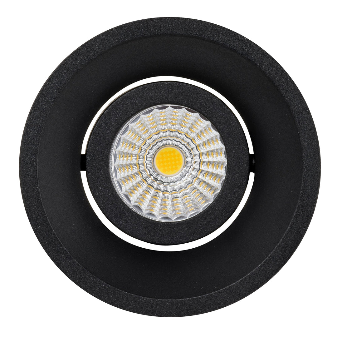 HCP-81220183 / HCP-81240183 - Black 13w CRI97+ Recessed Round Deep Tilt Dimmable LED Downlight 3000k
